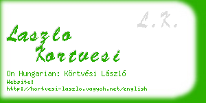 laszlo kortvesi business card
